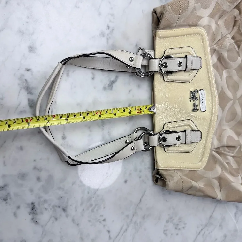 Coach Handbags Beigh Tan And Cream Logo No D1082-14578